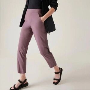 Athleta Purple Brooklyn Ankle Pants Damask Mauve Casual Women’s Size 2